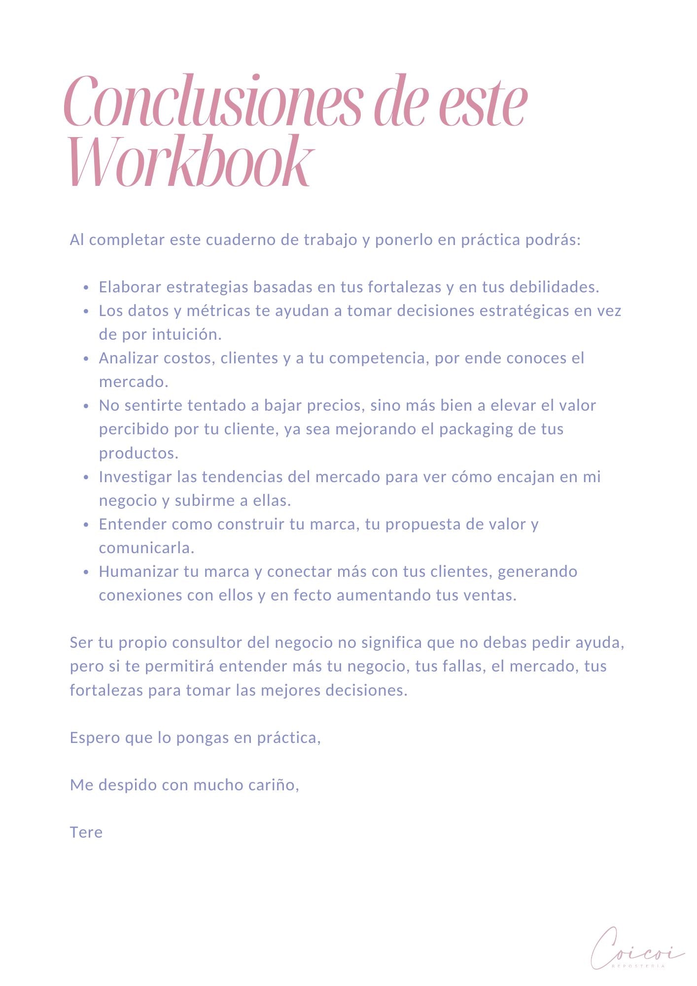 Mi negocio, Mi estrategia (WORKBOOK)